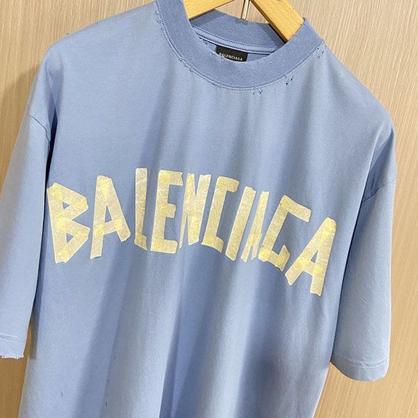 追跡付 バレンシアガ テープタイプコットンジャージーTシャツ baw85181